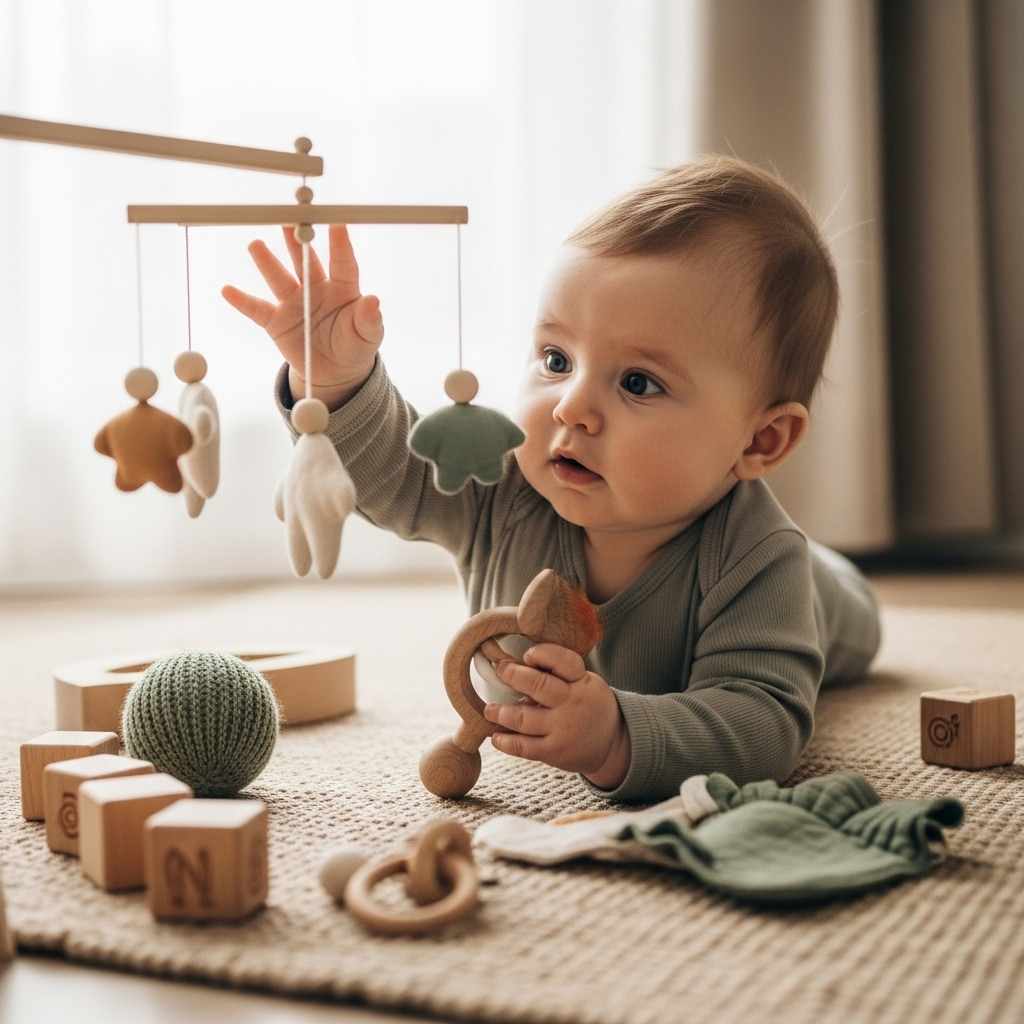 activité bébé 6 mois : montessori – Éveil Sensoriel & Moteur